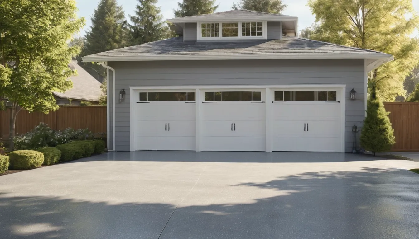 A freshly coated garage floor in a Cincinnati area home